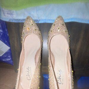 Chic by Lady Couture Pink Sparkly Heels Size 40